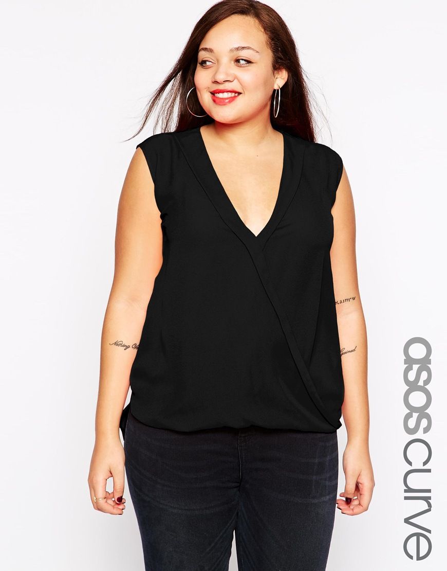 Asos Curve Chemisier Cache C Ur Sans Manches Asos Curve Pickture