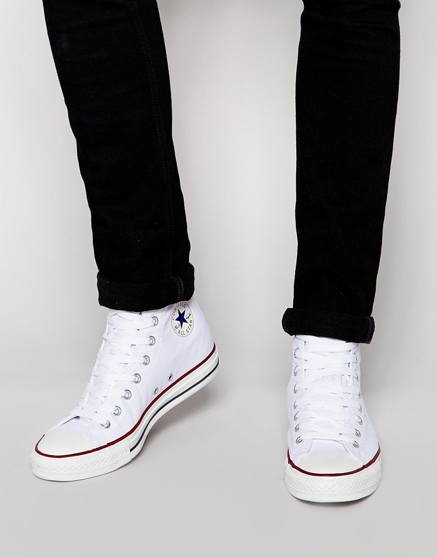 all star montante blanche