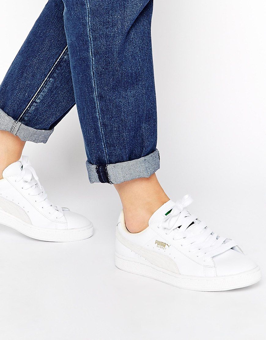 puma blanche et argent