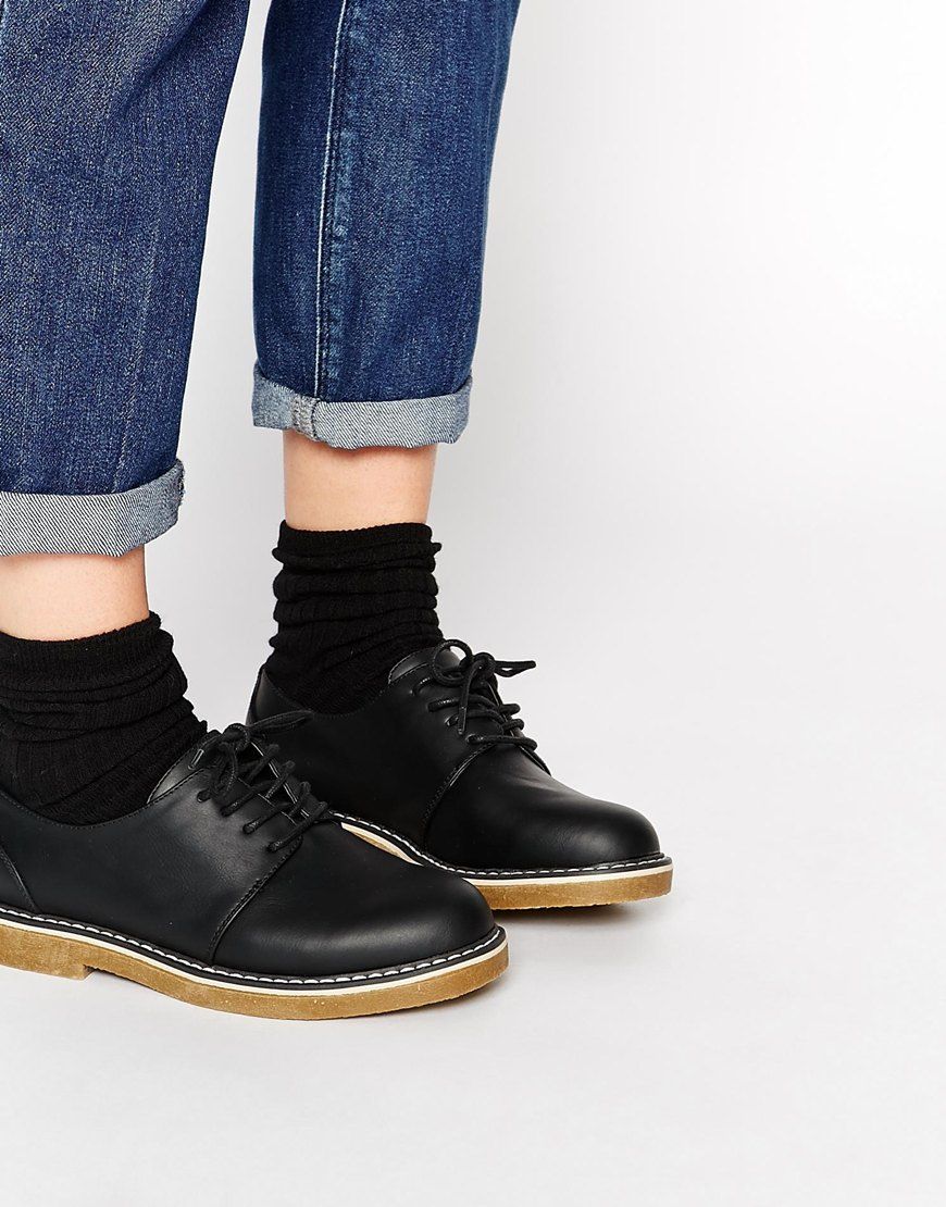 Chaussures pour femme - asos - - mark it up - chaussures lacets - noir