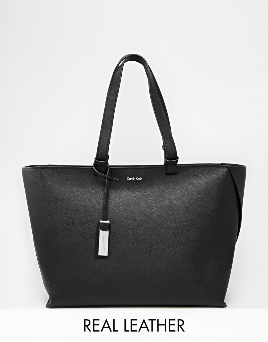 Calvin klein - - Sofie - Sac fourre-tout en cuir - Noir - calvinklein ...