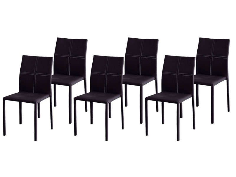 Lot de 6 chaises ATIA coloris noir  Conforama  Pickture