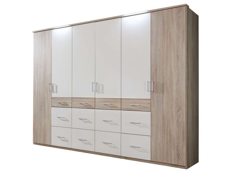 Armoire 6 portes 12 tiroirs CLICK2 coloris Conforama Pickture