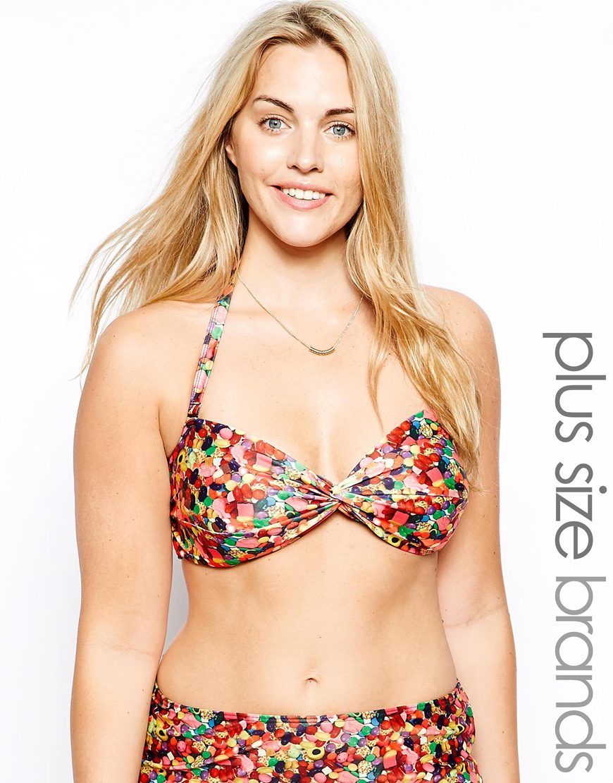 Asos Curve Top De Bikini Bandeau Torsad Asos Curve Pickture