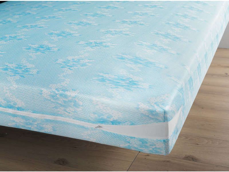 Protège Matelas 160x200 Cm Coloris Bleu - Conforama - Pickture