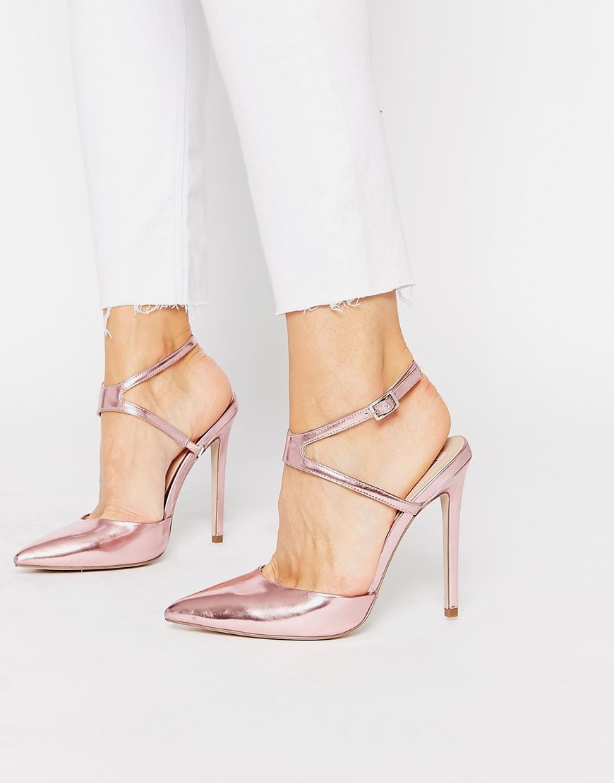 chaussure a talon rose pale