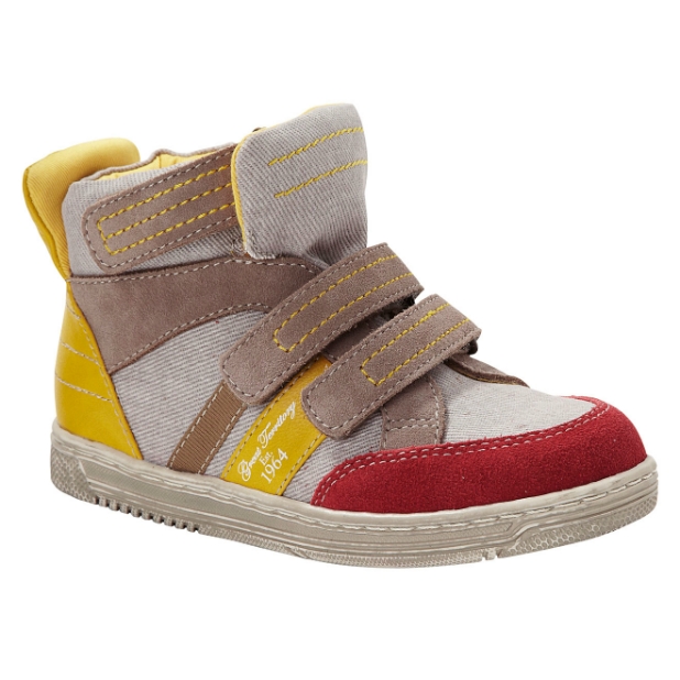 Vertbaudet - Boy's Dual Fabric High Top Trainers - Pickture