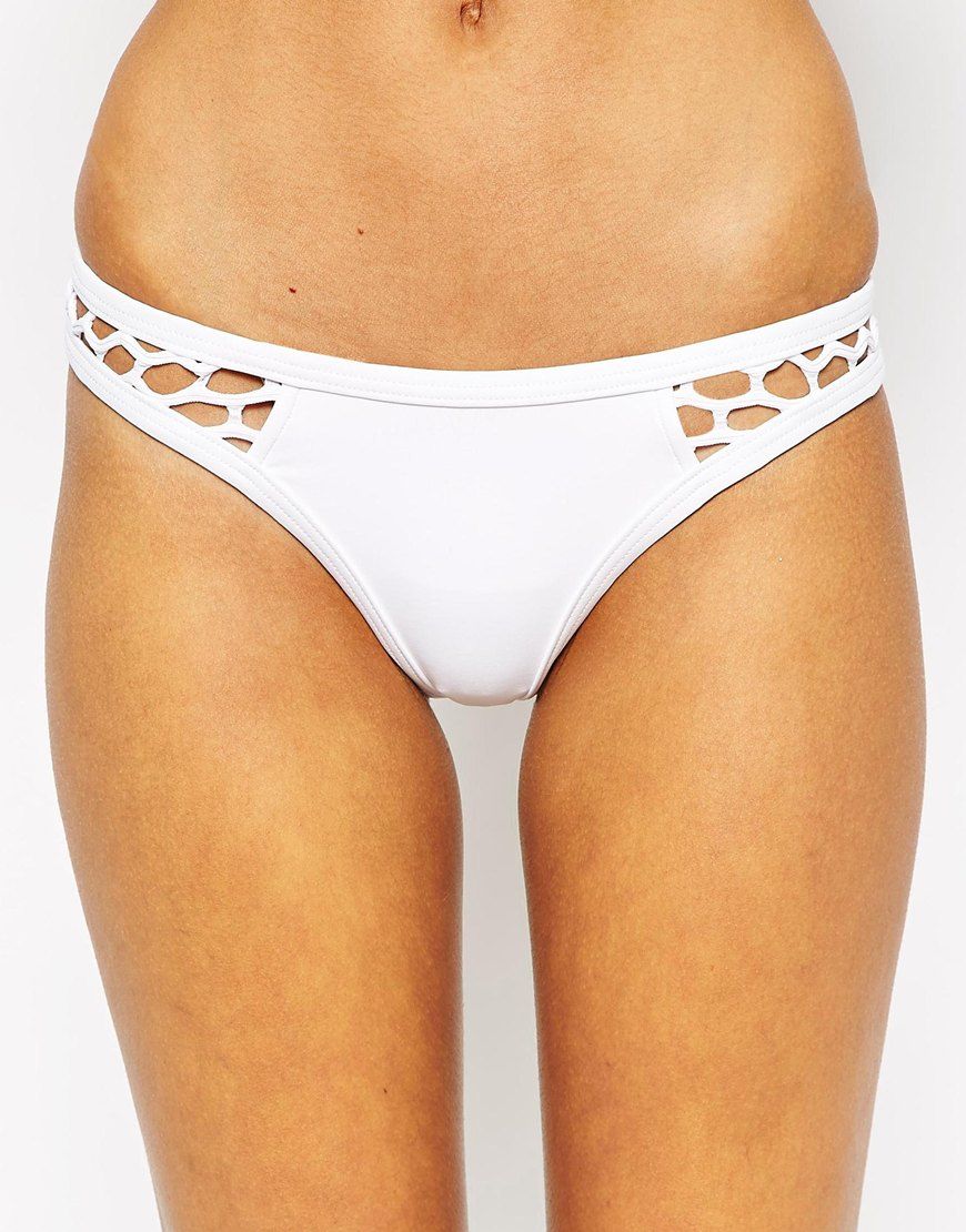 Seafolly Bas de bikini brésilien ajouré Seafolly Pickture