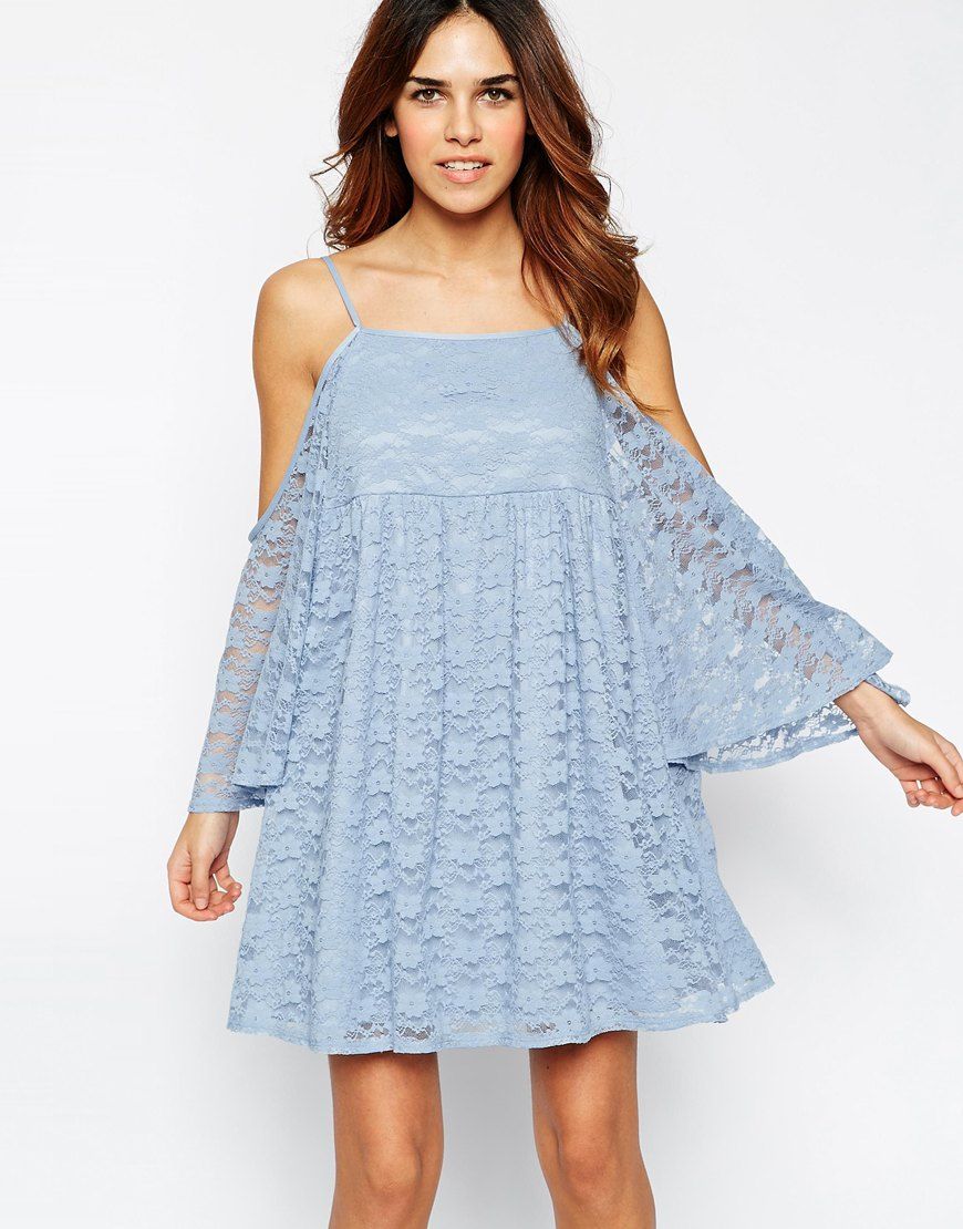 ASOS - Robe patineuse en dentelle avec ?�paules - Asos - Pickture