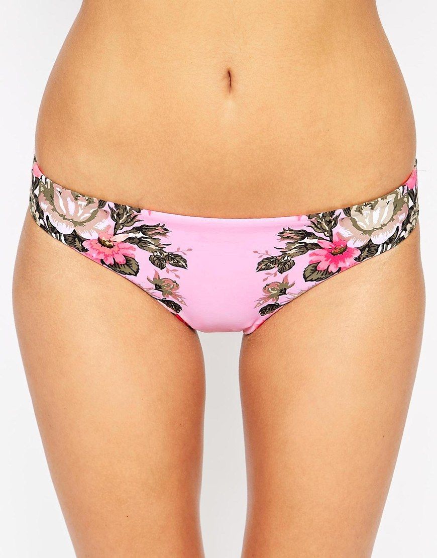 Seafolly Bas De Bikini Taille Basse Fleuri Seafolly Pickture