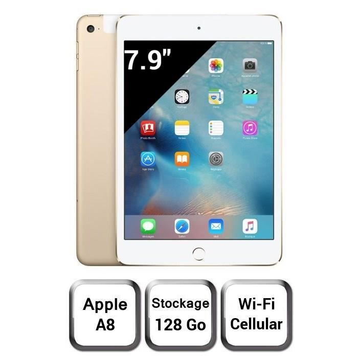 Apple iPad mini 4 Wi-Fi Cellular 128Go Gold (MK782 - Apple - Pickture