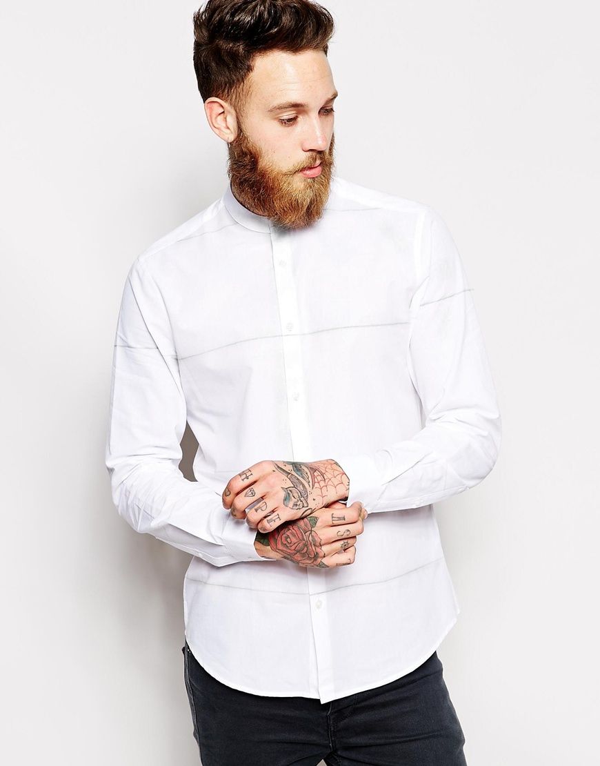 Chemise Habillée Manches Longues Et Nu0153ud Papillon Blanc Next | La Redoute